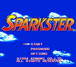 Sparkster - Rocket Knight Adventures 2 Title Screen